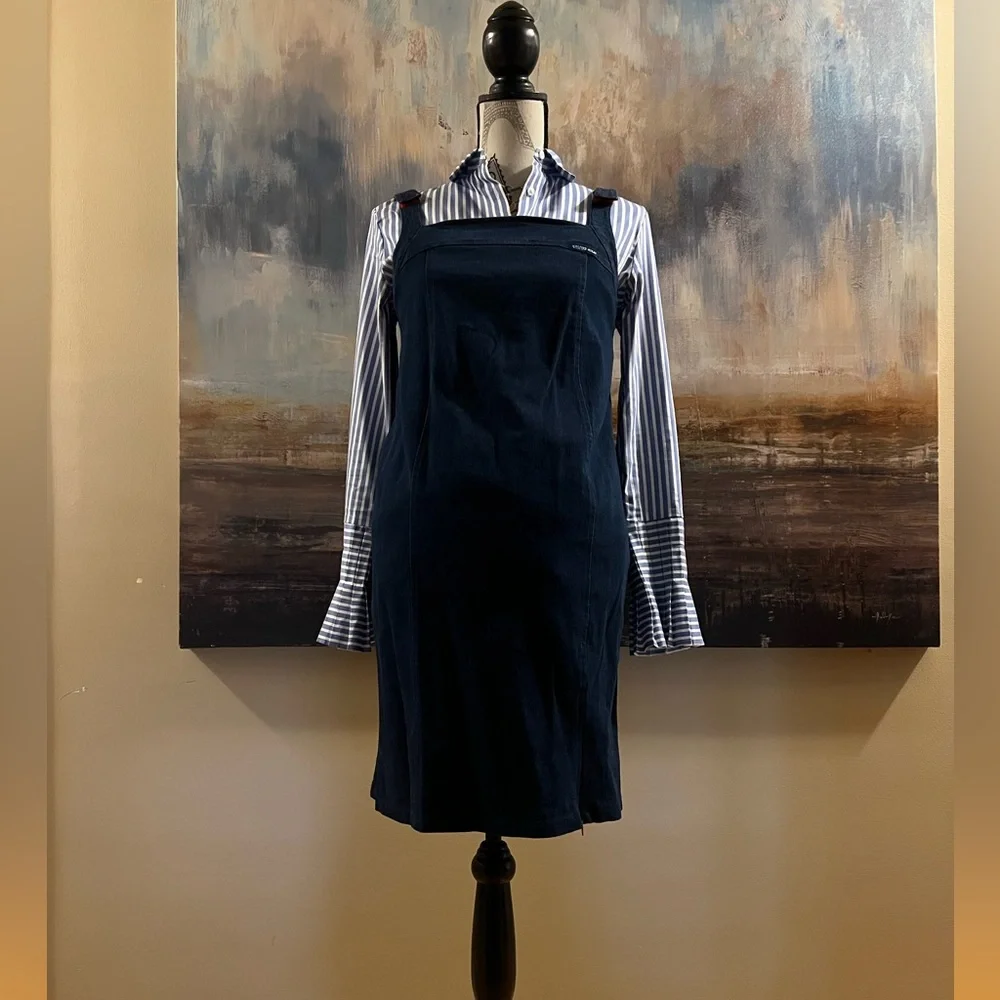 Vintage, Y2K maternity collection, fitted, stretch denim dress - Picture 5 of 16